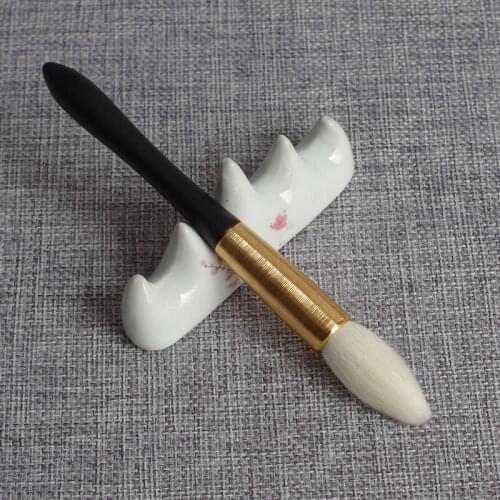 Q02 Professional Handmade Make Up Brush Soft Saikoho Goat Hair Tapered Highlighter Brush Acrylic Handle Makeup Brushes