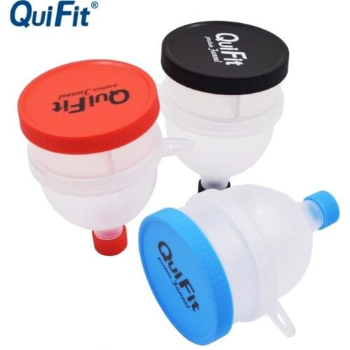 QuiFit 2 Layers Powder Container With Buckle Whey Protein Storage Multifunction 2 in 1 Box Pillbox for Shaker Bottle BPA Free