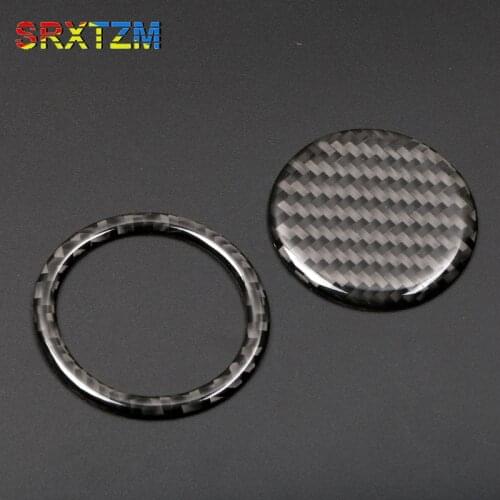 SRXTZM Carbon Fiber Car Engine Start Button Decoration Ring Trim Stickers Car Styling For Subaru BRZ Toyota 86 2013-2016