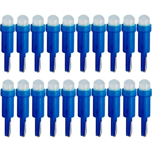 20PCS T5 58 73 74 286 W1.2W W3W COB Led Bulbs Super Bright Wedge Gauge Lamps Car Warning Indicator Instrument Lights DC 12V