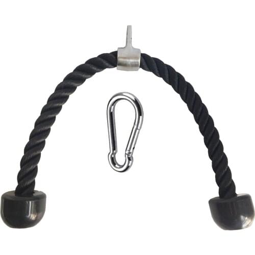 Tricep Rope With Carabiner,Gym Cable Machine Exercise Press Pull Down Attachment