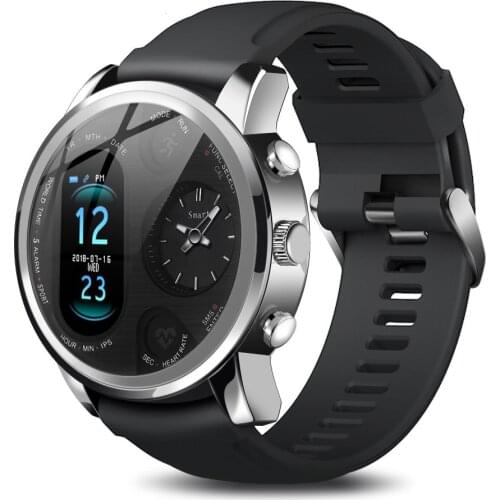 Hybrid Power Dual Time Smart watch Quartz movement with mechanical hands and IPS LCD screen Heart Rate Call Reminder Smartwatch