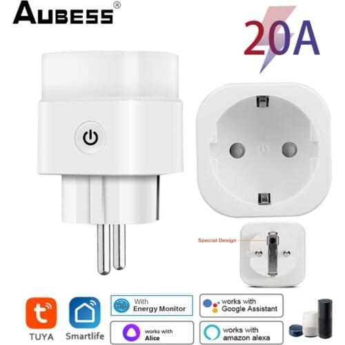 Tuya WiFi Smart Socket EU/FR Plug Power Monitor Remote Control Home Control With Alexa Google Home No Hub Required Smart Life