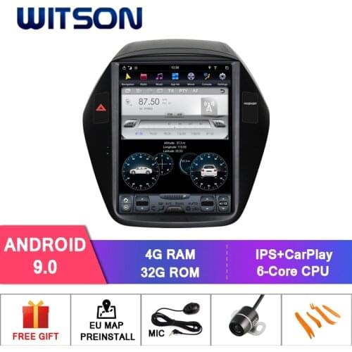 WITSON Android 9.0 TESLA STYLE For HYUNDAI IX35 2010-2015 4GB GPS NAVIGATION AUTO STEREO VERTICAL SCREEN