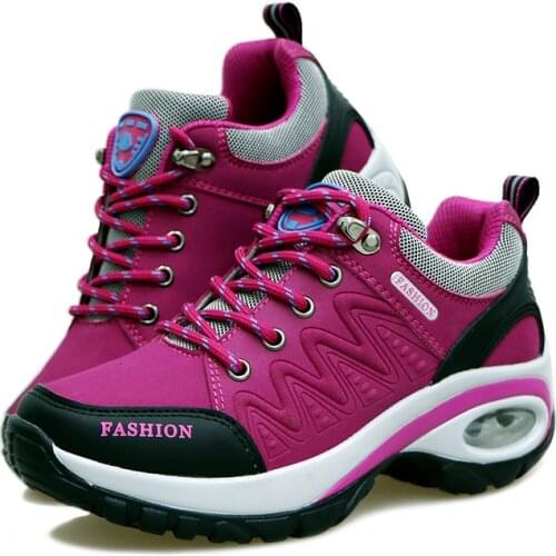 Winter Women Waterproof Warm Hiking Boots Outdoor Walking Climbing Ankle Boot Female Air Cushion Damping Trekking Shoes