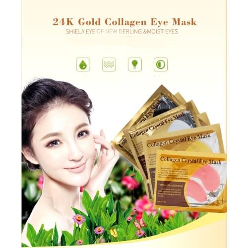 1Pair=2pcs Collagen Crystal Eye Mask Face Mask Gel Eye Patches for Eye Bags Wrinkle Dark Circles Eye Pads Skin Care 4Color TSLM1