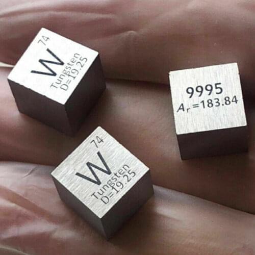 1pc 10*10*10mm 99,95% Wolfram W Metall Cube Geschnitzte Element Periodensystem