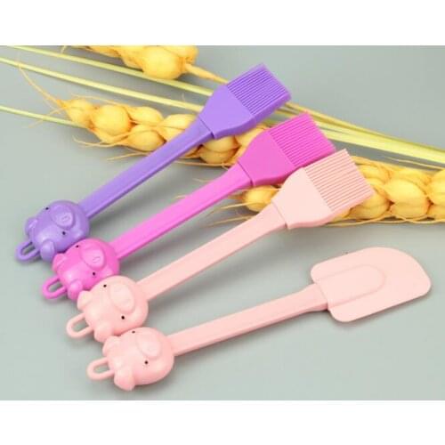 1PC Pig Shape Silicone Spatula Scraper Brush Espatula with PP Handle for DIY Home Kitchen Pastry Tools NE 007