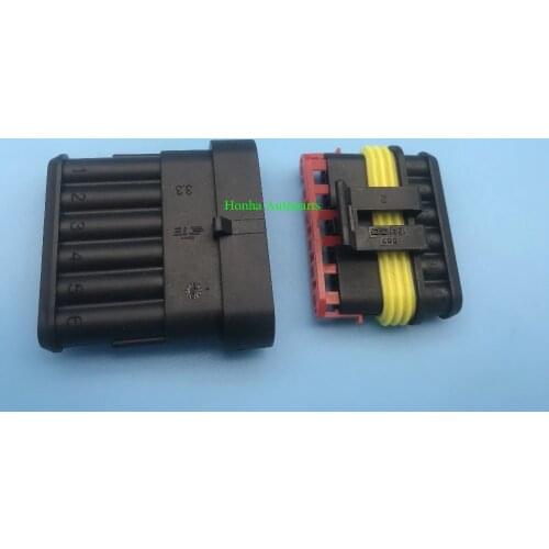 10 pcs Kit 6 Pin Way Waterproof Electrical Wire automotive Connector Plug for car with registered dj7061-1.5-11/21