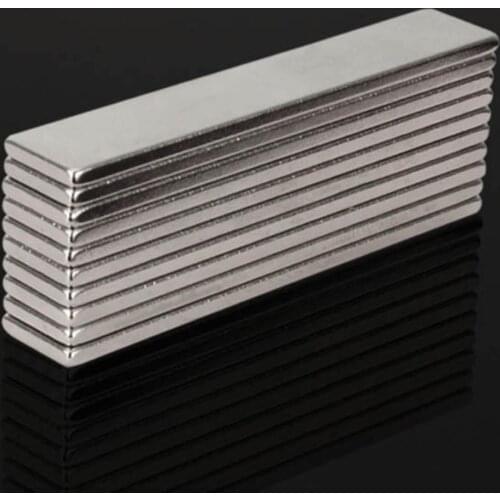 10Pcs N48 50x10xmm Rectangle Super Strong Block Rare Earth Neodymium Magnet New