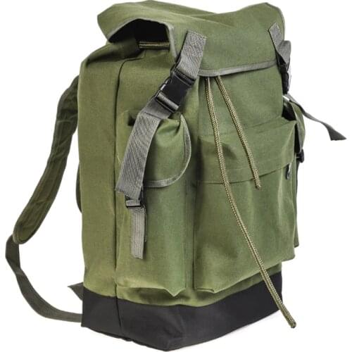 70L Large Capacity Multifunctional Army Green Canvas Carp Fishing Bag Fishing Tackle Backpack Durable and Wear-resistant to Use