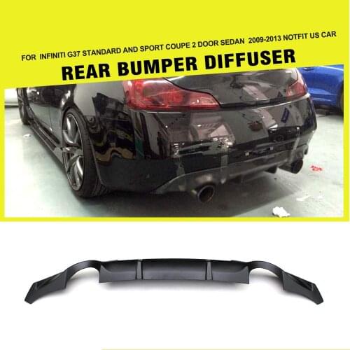 FRP Auto Car Rear Bumper Lip Diffuser for Infiniti G37 BASE COUPE JOURNEY Sedan 2009 - 2013