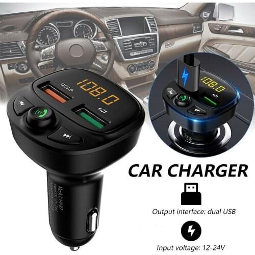 Car Wireless Bluetooth-compatible FM Transmitter MP3 Player 2 USB Car Fast Charger Adapter Car Charger