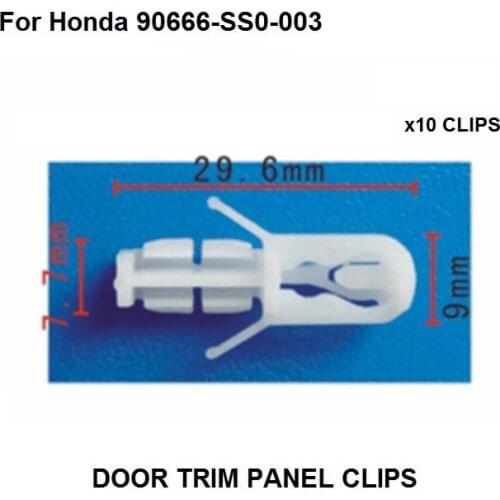 Car Stlying 10x Nylon Roof Moulding Clips For Acura For Honda 90666-SS0-003 Legend TL Prelude