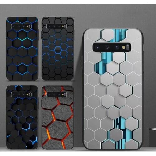 Hexagonal lattice Phone Case For Samsung galaxy S 8 9 10 20 21 30 A 30 50 51 70 note 10 plus Ultra 5g