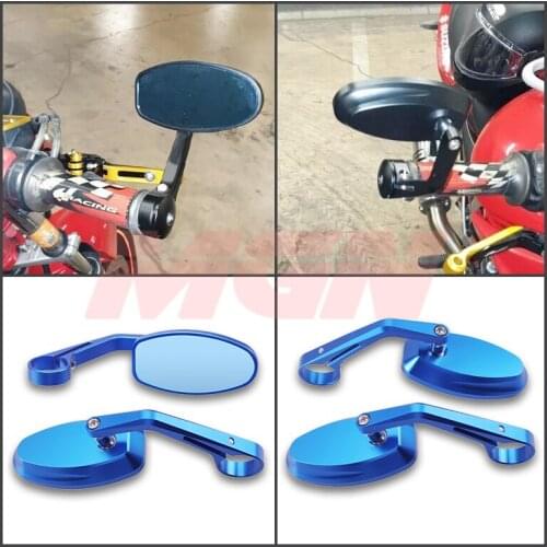 Evomosa Black 7/8" Handlebar End Mirrors Oval Custom Classic Side Mirrors Chopper Bobber Cafe Racer ATV Quad Rearview Mirrors