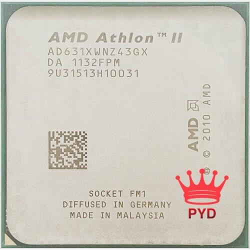 AMD Athlon II X4 631 2.6 GHz Quad-Core CPU Processor AD631XWNZ43GX Socket FM1
