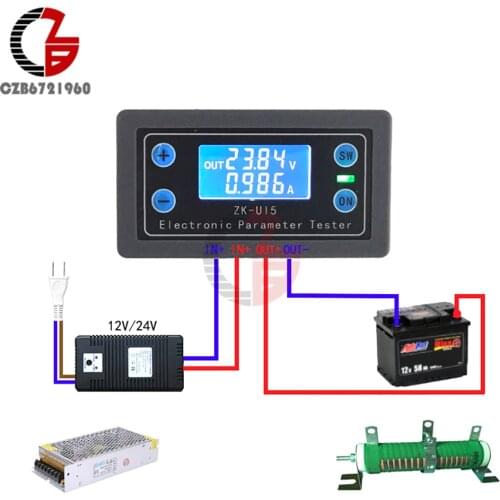 DC 5V-38V Digital Voltmeter Ammeter Car Voltage Current Meter Battery Tester Monitor Power Capacity Meter Charge Discharge