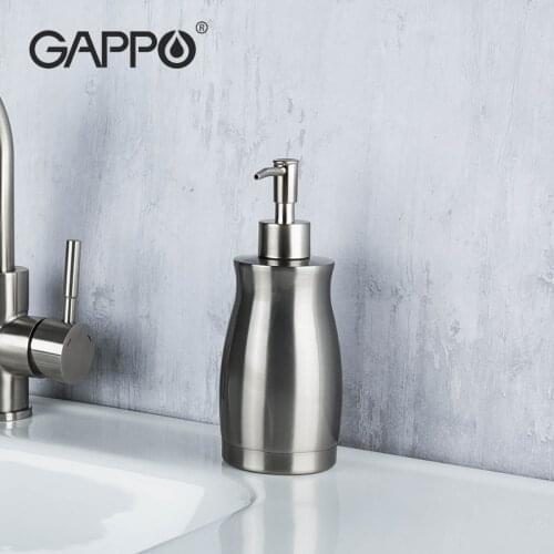 GAPPO Kitchen Sink Soap Dispenser Stainless Steel Bottle for Bathroom and Kitchen Liquid Soap Organizer bathroom accessories
