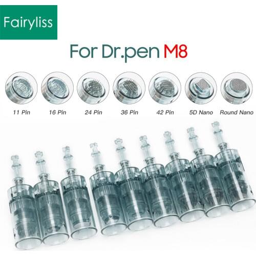 Dr. Pen M8 Needle Cartridges Electric Derma Bayonet Cartridges Nano Microneedling Tattoo Needles Skin Needling Tip Derma Stamp