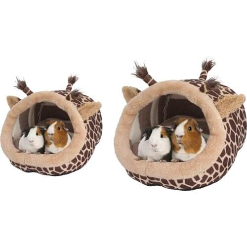 HOT 2x Chinchilla Hedgehog Guinea Pig Bed Accessories Cage Toys Bearded Dragon House Hamster Supplies Habitat,Xl & L