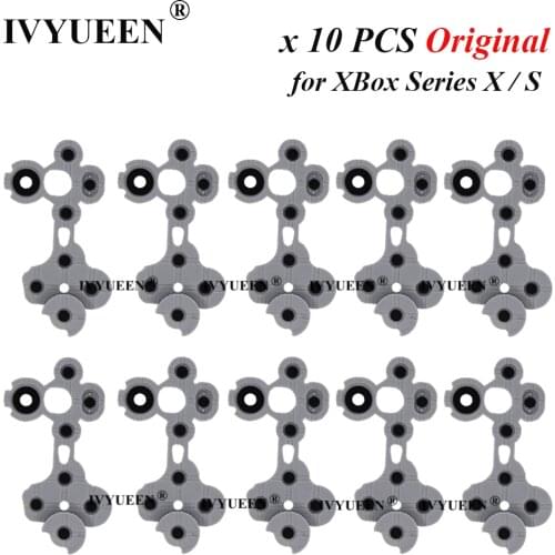 IVYUEEN 10 PCS for XBox Series X S Controller Original Conductive Rubber Buttons Contact Pad Replacement Repair Part Accessories