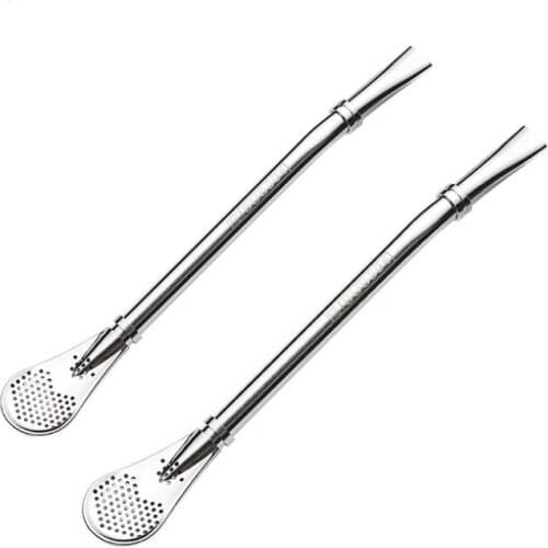 Creative Bar Tool stainless steel Bombilla straws Yerba mate straw filter straw Mixing Spoon LX4571