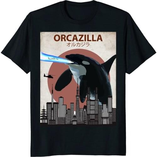 2019 Hot sale Fashion 100% cotton Orcazilla Funny Killer Whale T-Shirt | Orca Lovers Gift Tee shirt