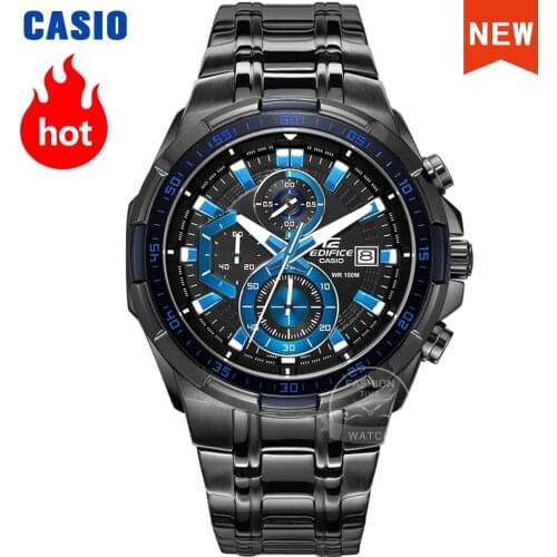 Casio Edifice watch men top luxury Luminous Chronograph Black IP coating new stereo racing dial relogio masculino EFR-539BK-1A2