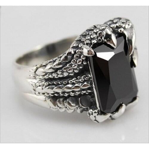 New silver pure silver 925 ring alondra gem thai silver man ring