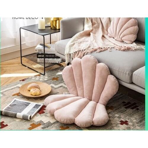 Shell Cushion Nordic Office Seat Cushion Winter Lumber Pad Pillow Car Lumbar Support Pillow Bedside Backrest