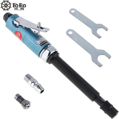 1/4" 25000RPM Extended Shaft Straight Shank Pneumatic Grinding Machine Air Die Grinder for Grinding Engraving Tire Repair