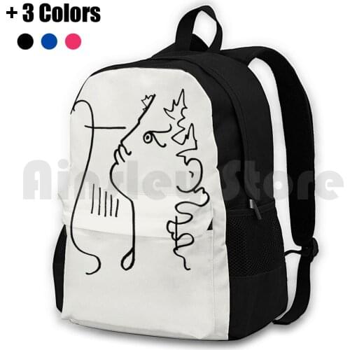 Poster-Jean Cocteau-Orpheus 2. Outdoor Hiking Backpack Riding Climbing Sports Bag Jean Cocteau Cocteau Face Profiles Style