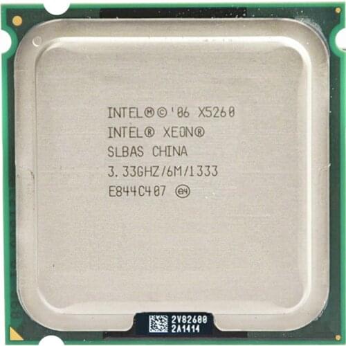 INTEL XONE X5260 INTEL X5260 775 Core 2 Duo 3.3MHZ LeveL2 6M Work on 775 motherboard