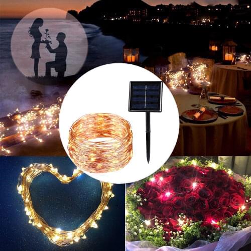 LED Outdoor Solar Lamp String Lights 100/200 LEDs Fairy Holiday Christmas Party Garland Solar Garden Waterproof 5m 10m 20m Decor