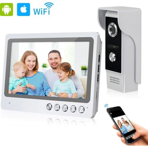 9'' Color WiFi Video Door Phone Wireless Video Intercom System Home Wired Video Doorbell Camera + Monitor Support Remote Unlock