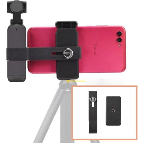 Phone Securing Clip Plastic Material With Metal Tripod For DJI Pocket 2 Handheld Gimbal Stabilizer Tripod Support Accessories