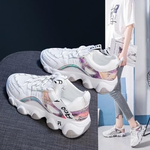 New fashion outdoor sports running basketball casual sports womens shoes breathable mesh non-slip sole student shoes