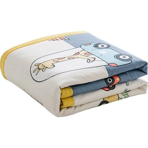 Cotton Summer Quilt Airable Cover Summer Blanket 100% Cotton Thin Duvet Single Double Spring and Autumn Summer Duvet Insert