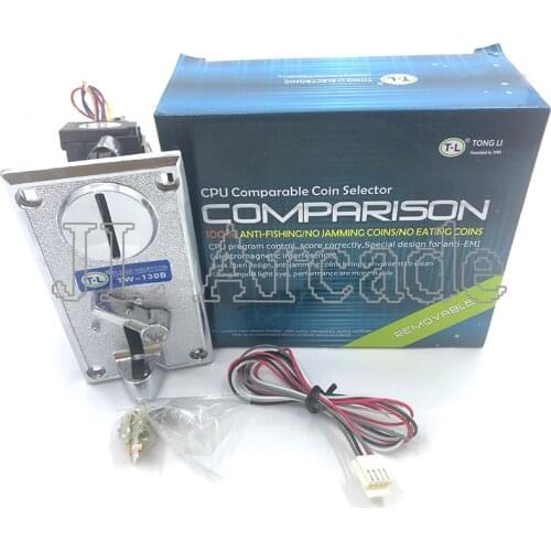 2pcs Advanced Front Entry Single Coin Selector TW-130B Coin Acceptor for Vending Machines Arcade MAME Game Cabinets