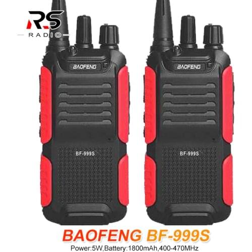 2PCS Baofeng BF-999S PLUS BF 999S Walkie Talkie 5W UHF Amateur Ham CB Radio Station Amador FM VOX HF Transceiver Updated BF-888S