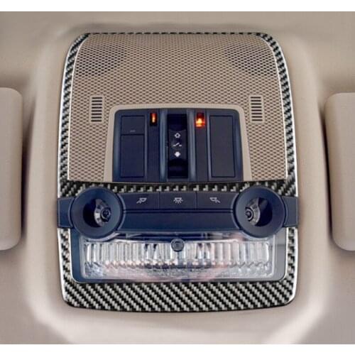 2pcs Car Carbon Fiber Front Reading Light Frame Cover Decorative Trim For BMW X5 X6 E70 E71 2008 2009 2010 2011 2012 2013