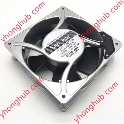 Sanyo Denki 109S008 AC 200V 120x120x38mm 3-PIN Server Cooling Fan