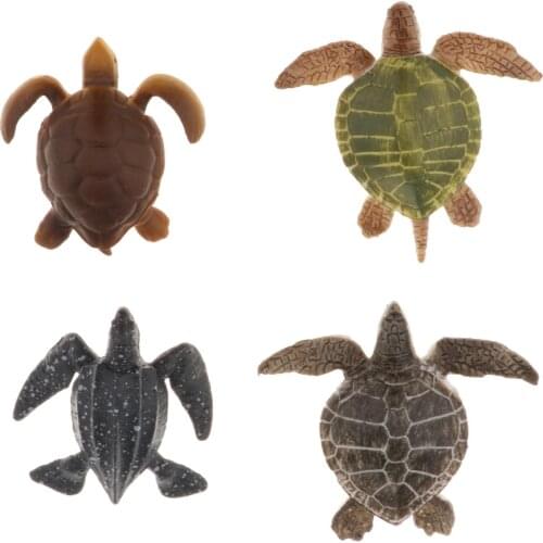 4pcs Plastic Animal Figures Marine Bath Toys for Kids Bag Filler Cake Topper