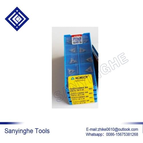 Free shipping high quality 50pcs/lots TCGT110202-AK H01 / TCGT110204-AK H01 cnc carbide turning inserts