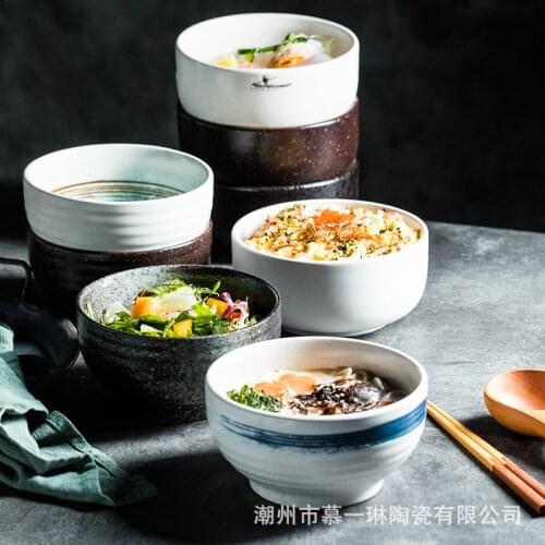750ml ceramic soup bowl with lid instant noodle bowl large Lamian Noodles bowl instant noodle bowl for student dormitory