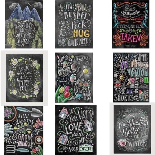 Full Square Round Resin Stone 5D DIY Diamond Embroidery Diamant Painting Cross Stitch Mosaic Text Decor Gift