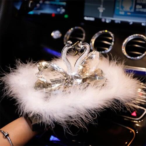 Car perfume crystal swan car perfume and ornaments car interiors automotive swan air freshner for car
