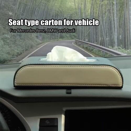 Car Tissue Box Cover Tissue Boxes Holder PU Leather Black Brown Inside Paper Block Type Accessories Auto Decoration Tissue Boxes