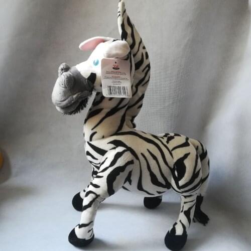 Large 45x35cm lovely cartoon zebra plush toy soft doll throw pillow birthday gift b1457